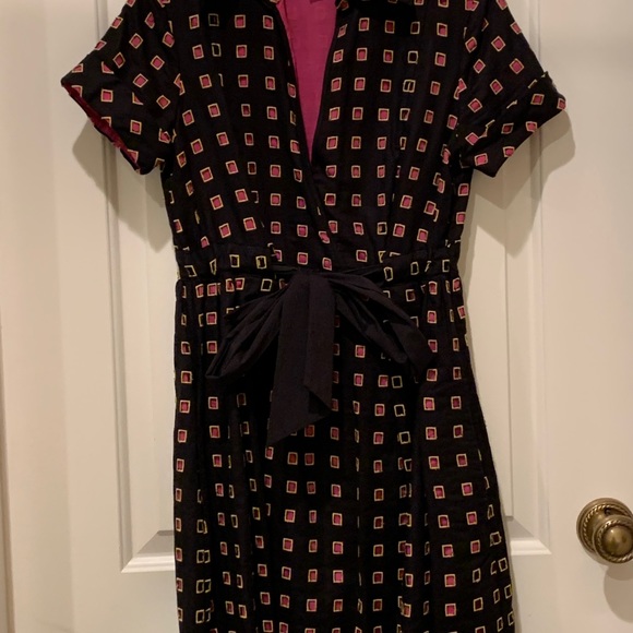 Diane van Furstenberg Dress black and pink size 6 - Picture 3 of 5